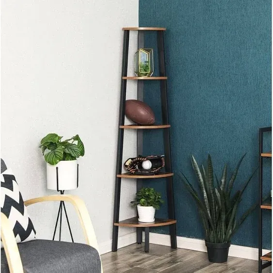 VASAGLE 5-Tier Industrial Corner Shelf