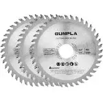 Gunpla 3 Pieces 4-1/2-Inch 40 Tooth Alloy Steel TCT General Purpose Hard & Soft Wood Cutting Saw Blade with 7/8-Inch Arbor