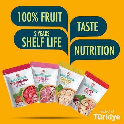 Mag Freeze-Dried Snacks Candy Strawberries Fuji Apple Bananas Apples Cinnamon ...