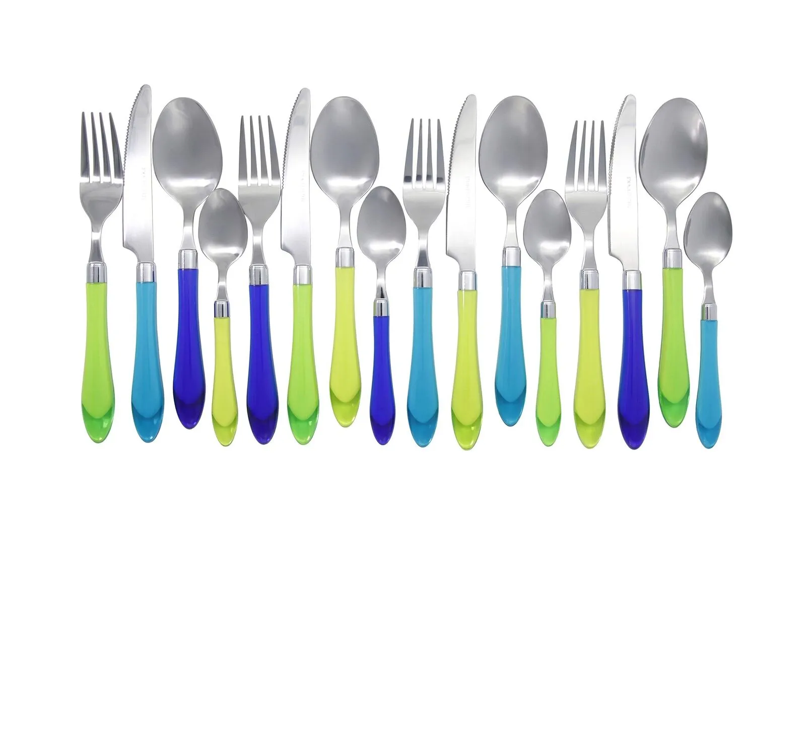 The Original Gypsy Color Sea Green Blue Flatware Mix &amp; Match Cutlery Set and ...