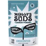 Molly's Suds Original Laundry Detergent Powder | Clean Laundry Detergent Powder for Sensitive Skin | Simple, Effective Ingredients, Stain Fighting | 120 Loads (Unscented)