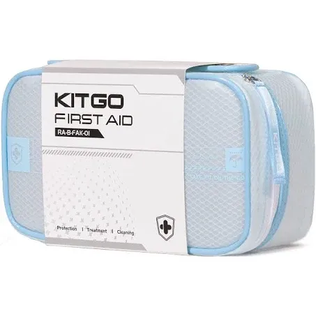 Kitgo First Aid Kit for Home Friend Lover with Essential Emergency Medical Supplies Simple and Portable for Home,Dorm,Outdoor,Car -Blue