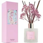 Cocorrína Reed Diffuser Sets - 6.7 oz. Cherry Blossom Diffuser with Sticks Home Fragrance Oil Reed Diffuser for Home Bathroom Shelf Decor