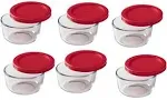 Pyrex 1-Cup Storage Containers (Pack of 6) - Total 12-Piece Value Pack