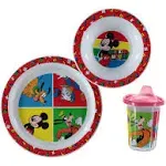 Mickey Mouse 3pc PP Dinner Set in Open Box (Plate, Bowl and Cup)