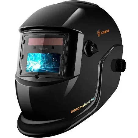 Welding Helmet Auto Darkening : True Color Solar Powered Welding Hood with 2 Arc Sensors - Large Viewing Screen UV/IR Protection Wide Shade for Mig Tig Arc Weld Grinding Welder Mask