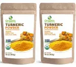 Organic Turmeric Powder w/Curcumin | 32 Ounce Pack of 2 | Lab Tested for Heavy Metal and Purity | 100% Raw from India