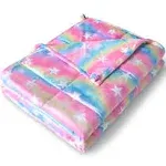 7 lb 40" x 60" Weighted Blanket Minky Fleece Unicorn by Bare Home