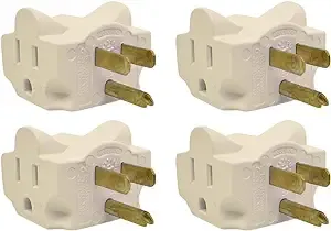 Dual Outlet Wall Adapter 4 Pack Ivory