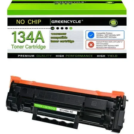 greencycle Compatible Toner Replacement for Hp 134A Black Toner Cartridge[Use Requires Manual Installation of OEM CHIP] Use for Laserjet M209dw MFP M234sdw M234dw M234sdn Printer(NO CHIP,1Pk)