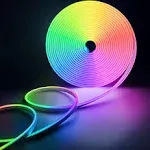 RGB Neon LED Strip, 8mm*16mm Smart Rope Lights, 12V 16.4Ft App Music Sync Col...