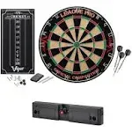 Viper League Pro Regulation Bristle Steel Tip Dartboard Starter Set with Staple-Free Bullseye, Radial Spider Wire, High-Grade Sisal with Rotating