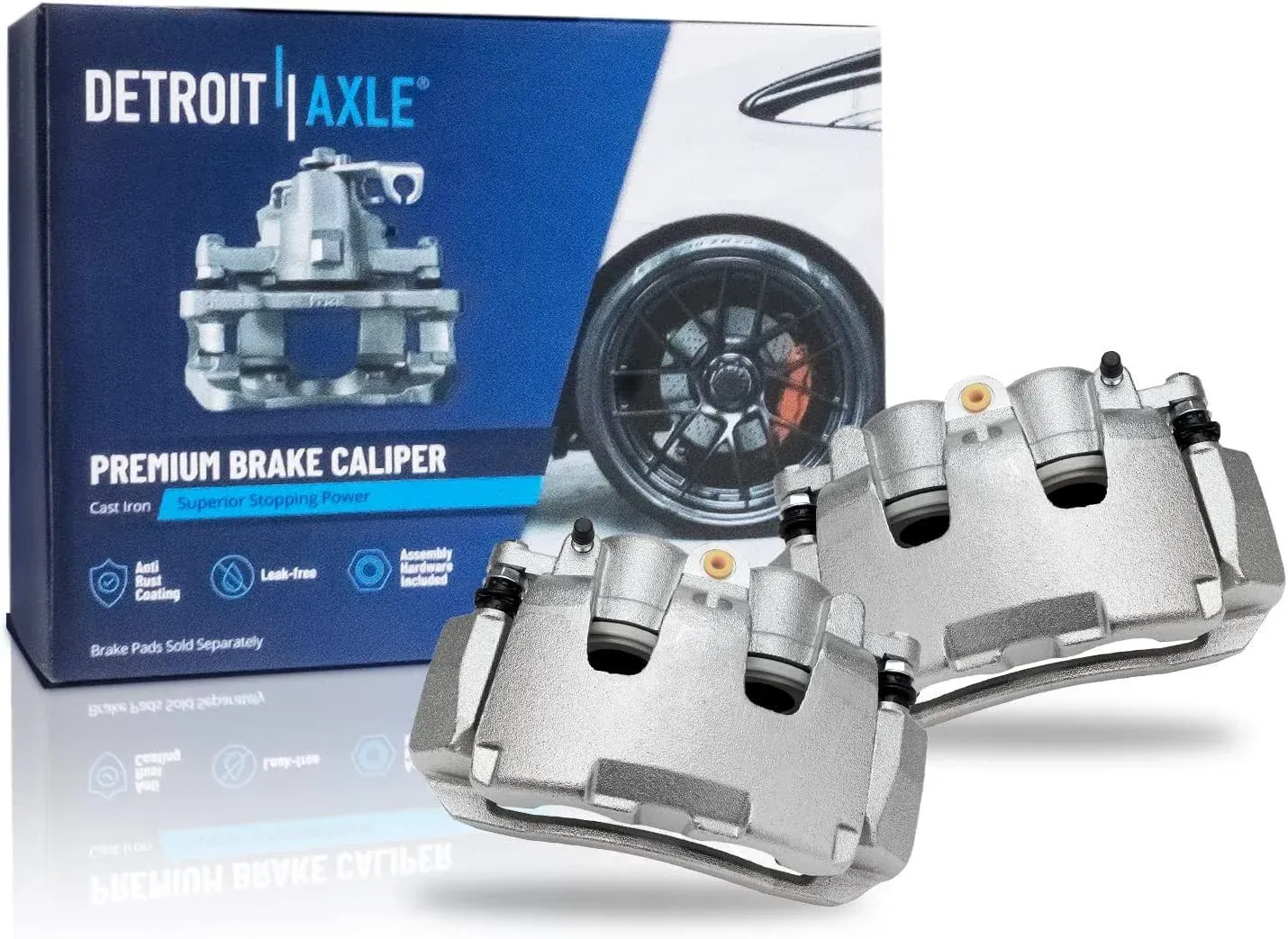 Detroit Axle 2013 Ram 1500 HFE Pair Front Brake Calipers (Brand New) Kit