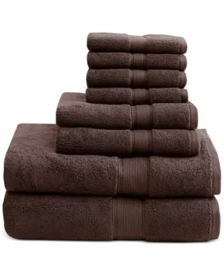 Madison Park Signature 8 Piece 100% Cotton Bath Towel Set