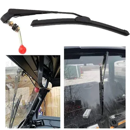 ConPus UTV Manual Wiper Hand Operated Windshield Wiper for Polaris Ranger 570 800 900 1000, Polaris RZR 800 900 1000 XP, Polari General 1000 Can Am Kawasaki Honda Pioneer Golf Cart Hand Operated Wiper