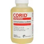 CORID 9.6% Oral Solution Coccidiostat for Calves 16 Oz By Huvepharma