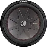 KICKER - CompR 12" Dual-Voice-Coil 4-Ohm Subwoofer - Black