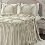 The Gray Barn Peony Grove Ruffled Embroidery 3-piece Neutral King