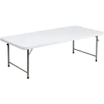 Flash Furniture Kid's Granite White Plastic Folding Table