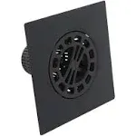 Danco 11087 Square Hair Catcher for Shower Drain in Matte Black