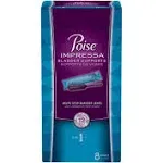 Poise Impressa Women's Incontinence Bladder Support for Women, Bladder Control, Size 1, 8ct