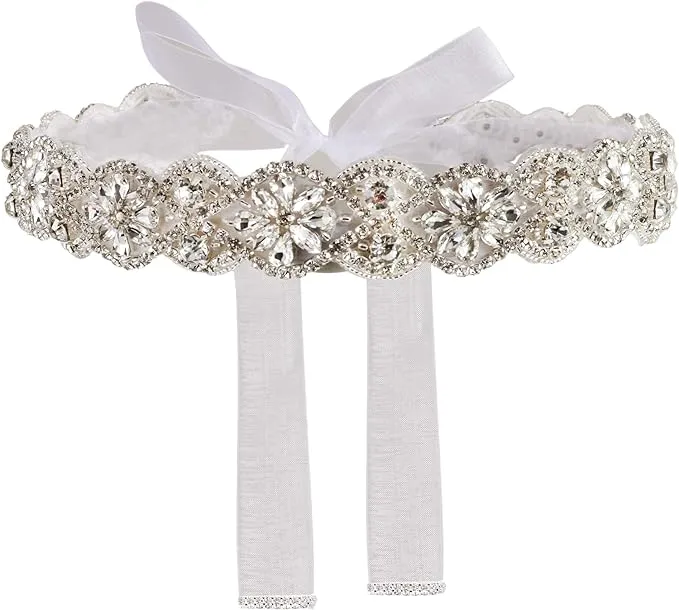 yanstar Handmade Wedding Belt Bridal Belts and Sashes Crystal Rhinestone Ribbon 