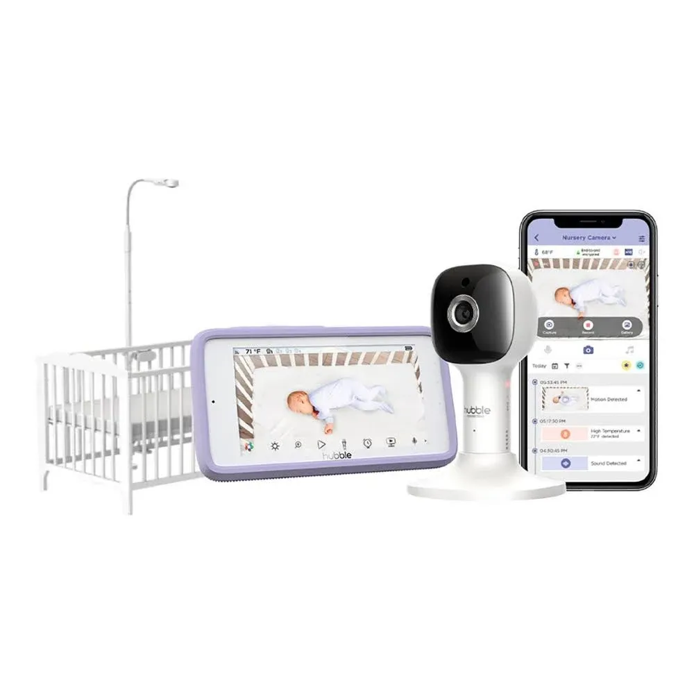 Hubble Connected Nursery Pal Crib Edition Smart Baby Monitor