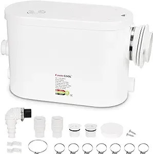 FavorCOOL Macerator Pump 600W Macerating Wall-hung Toilet Pump Upflush to 32....