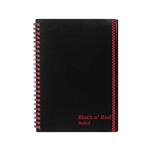 Black n' Red Flexible Cover Twinwire Notebook