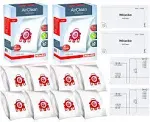 Miele FJM AirClean 3D Efficiency Vacuum Cleaner Bags - Includes 8 Genuine Air Clean 2 Genuine Super Air Clean Filter + 2