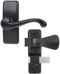 Door Lever Handle Set Deadbolt Zinc Storm &amp; Screen  Black Painted Easy Install 