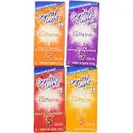 Crystal Light With Caffeine Variety Pack, 1 peach mango, 1 Citrus, 1 Wild strawberry, 1 Grape, 4 ct.