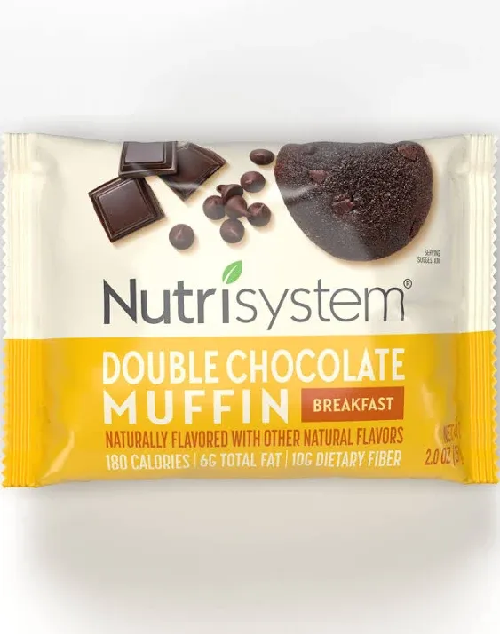 Nutrisystem® Double Chocolate Breakfast Muffins, 4 Count, Delicious Pastries to Start Your Day Off Strong