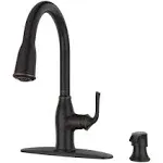 Rosslyn Single Handle Pull Down Sprayer Kitchen Faucet