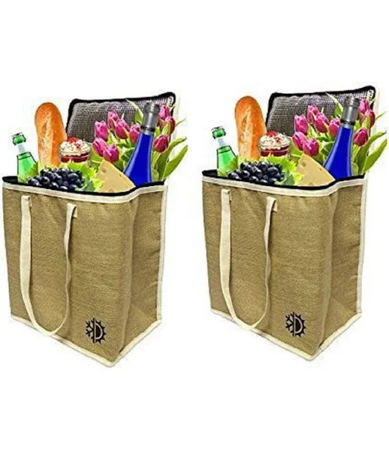 Heavy-Duty Multi-Purpose Grocery Bag - Thermal Food Carrier - 12.75x14x7.75