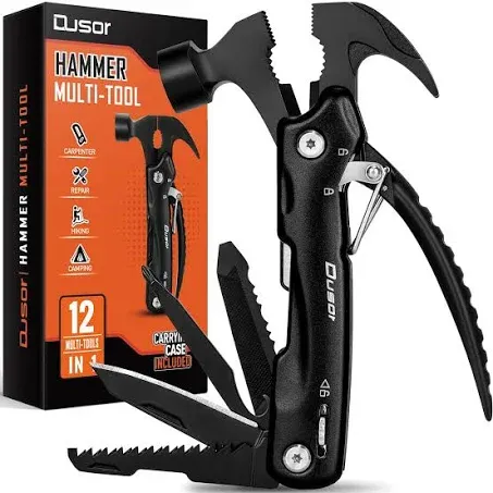 12 in 1 Hammer Multitool Stocking Stuffers Gifts for Men Dad Camping Accessories