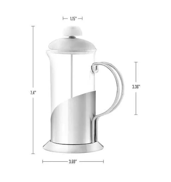 Leaf French Press Coffee Maker Ovente Size: 12 oz.