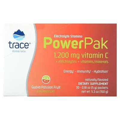 Trace, Power Pak, Guava Passion Fruit, 30 Stick Packs, 0.22 oz (6.1 g) Each