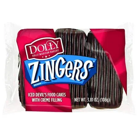 Dolly Madison Zingers, Devil's Food, 3 Cakes (Pack of 6), Women's, Size: 3.81 fl oz