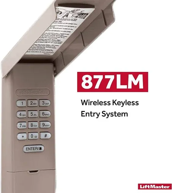 Liftmaster 877lmmc 877LM W Latest Firmware Wireless Keyless Entry Only for Gdos with Yellow Learn Button at MechanicSurplus.com