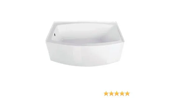 Aqua Eden 60-Inch Acrylic Alcove Tub with Left Hand Drain Hole