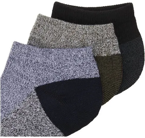 Timberland Men's 4-Pack Comfort No Show Socks, Black Multi, One Size