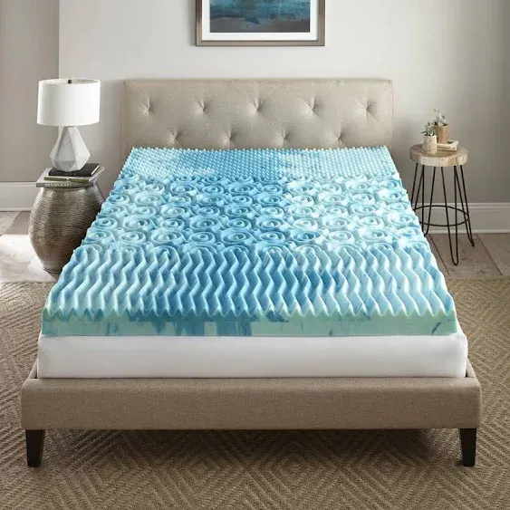 Full Size 4" Gel Lux Memory Foam Mattress Topper: Contouring Comfort, Pressure ...