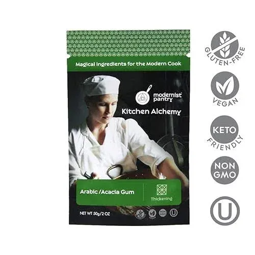 Pure Gum Arabic Powder [Acacia Gum] ⊘ Non-GMO Gluten-Free Vegan OU Kosher Certified - 50g/2oz