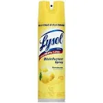 Lysol Disinfectant Spray, Sanitizing and Antibacterial Spray, Lemon, 19 oz, Pack of 2, Size: 19 fl oz (2 Pack)