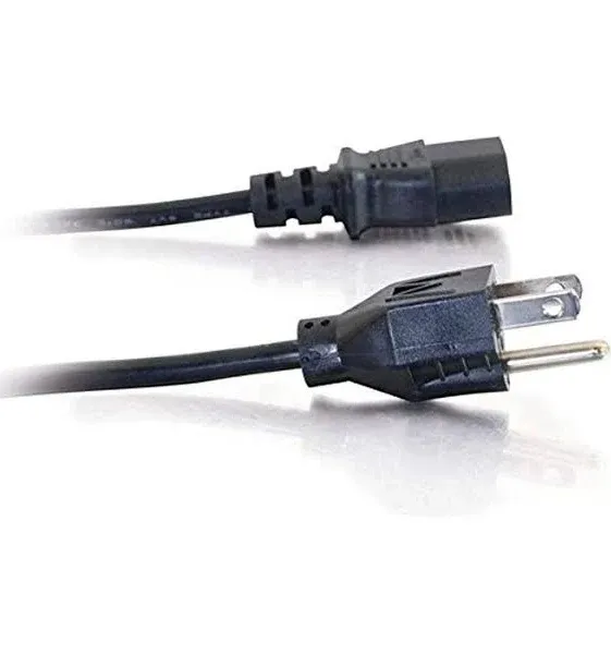 C2G 15ft Power Cord - 18 AWG - NEMA 5-15P to IEC320C13 - Computer Power - Replacement power cord for PC, Monitor, Printer, Scanner, etc.