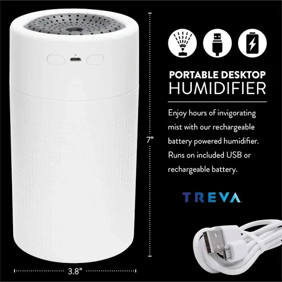 O2Cool Treva Rechargeable Personal Humidifier