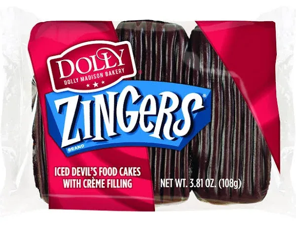 Dolly Madison Zingers, Devil's Food, 3 Cakes (Pack of 6)