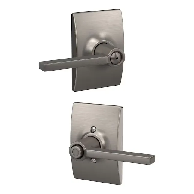 Latitude Privacy Door Lever Set with Decorative Century Trim