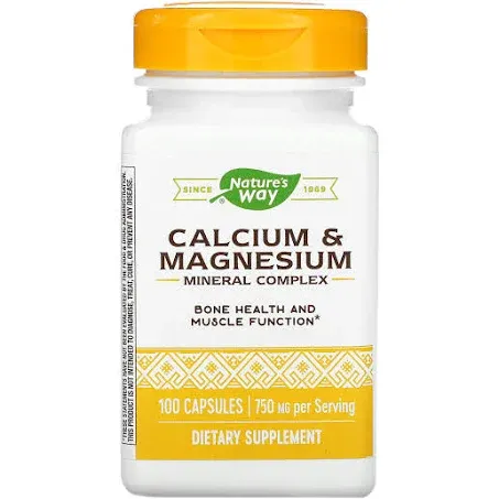 Nature's Way, Calcium & Magnesium, Mineral Complex, 250 mg, 250 Capsules